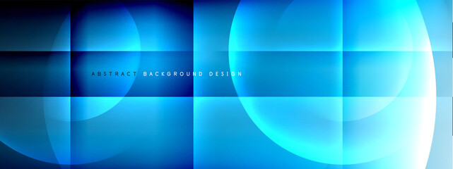 Obraz premium Vector abstract background - circle and cross on fluid gradient with shadows and light effects. Techno or business shiny design templates for text