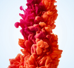 Ink drop in water. Abstract background