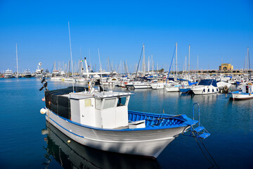the port of Imperia Oneglia Liguria Italy