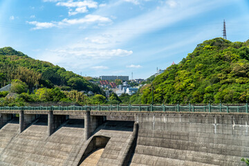 長崎市西山ダム（西山高部水源池）筐体　長崎市の風景