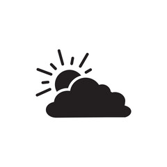 Sunny cloudy icon vector