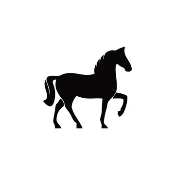 black horse symbol logo Silhouette