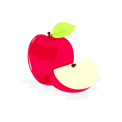 flat design of apple illustration vector