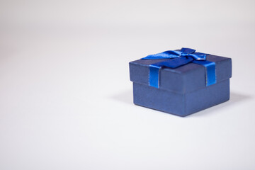 Multi-colored boxes with gifts on a white background.