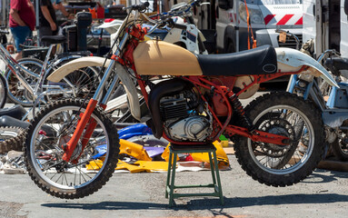 Obraz premium Vintage motocross bike