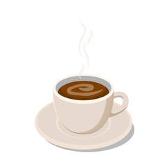Coffee cup vector on white background. wallpaper. logo design.