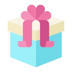 birthday or new born baby related gift boxe with ribbons vectors in flat style,