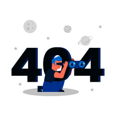 Error 404 vector concept illustration