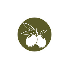Olive logo template vector icon illustration