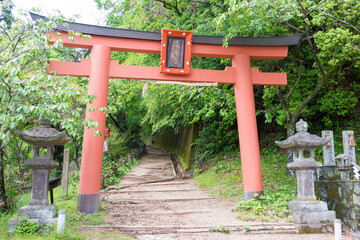 Fototapeta na wymiar Koyasan Pilgrimage Routes - Nyonin-michi Pilgrimage Route (Women's Route) in Koya, Wakayama, Japan. It is UNESCO World Heritage Site.