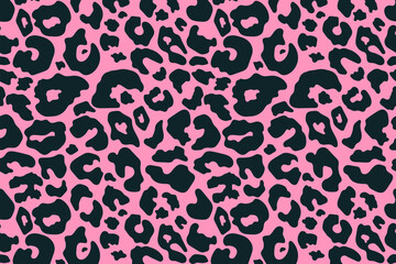 Trendy leopard pattern background. Hand drawn abstract wild animal cheetah skin pink texture for fashion print design, wallpaper, cover, banner. Vector illustration