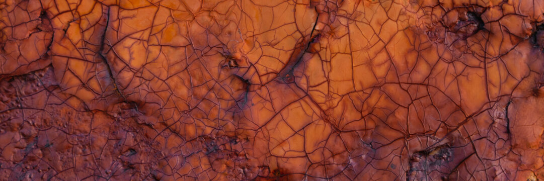 Painted Orange Metal Rusty Texture