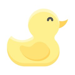 baby shower related cute rubber duck for small baby playing vector in flat style,