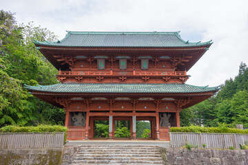 Daimon Gate at Mount Koya in Koya, Wakayama, Japan. Mount Koya is UNESCO World Heritage Site- Sacred Sites and Pilgrimage Routes in the Kii Mountain Range.