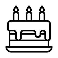 baby shower related newborn baby celebration cake with candles and plate vector in lineal style,