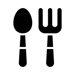 baby shower related fork and spoon for small baby eating food vector in solid design,