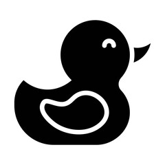 baby shower related cute rubber duck for small baby playing vector in solid design,
