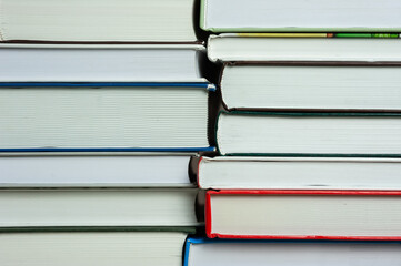 stacks of books of different sizes