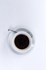 cup of coffee on the white background