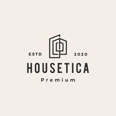 house home mortgage roof architect hipster vintage logo vector icon illustration