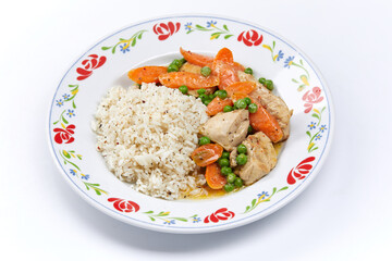 rice with meat and vegetables