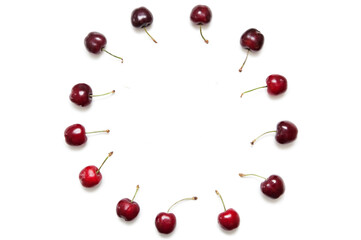 Obraz na płótnie Canvas Circle clock of cherries