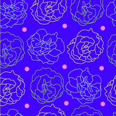 Vector Flowers seamless pattern design. Perfect for decorative projects and fabrics.