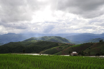 Fototapeta na wymiar mountain landscape in thailand.
