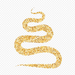 Golden Dust Vector Transparent Background. 