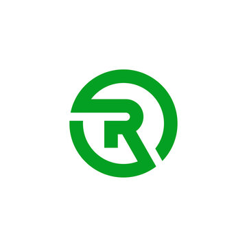Round Line Letter Emblem Logotype R