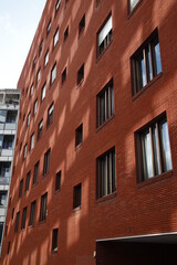 Facade of a modern building in the downtown of BIlbao
