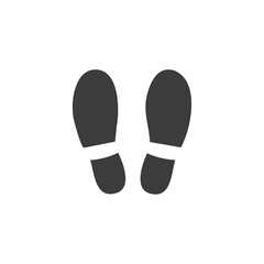 Shoe footprint icon. Vector foot wears.