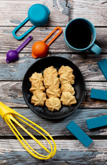 butter cookies homemade in dish