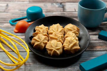 butter cookies homemade in dish
