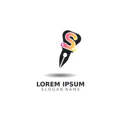 Pen logo inspiration creative concept  template unique vector design