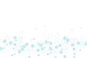 Hexagonal abstract background. Big Data Visualization. Global network connection. Medical, technology, science background. Vector illustration.