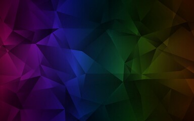 Dark Multicolor vector triangle mosaic texture. Colorful illustration in abstract style with triangles. A completely new design for your leaflet.