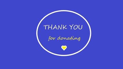 3D image of Thank you for donating text asking for charity. Simple elegant and easy message for your charity drive. International charity day	