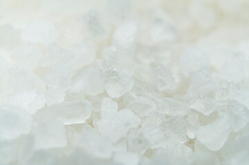 Fototapeta na wymiar White large salt crystals close-up