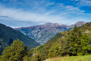 Alpine landscape of the French alps near Montvalezan in Savoie , France