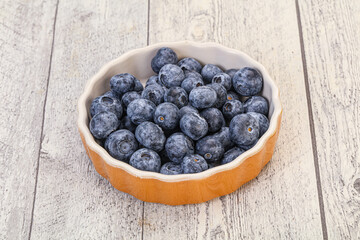 Sweet fresh juicy blueberries heap