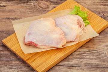 Raw chicken hip for cooking