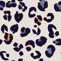 Fototapeta premium Leopard spots seamless pattern design. Vector illustration background