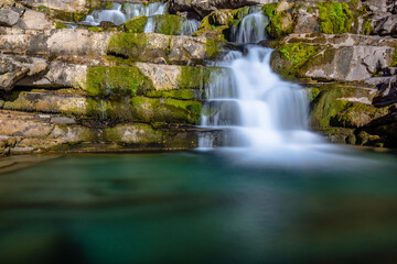 Fototapeta na wymiar Waterfall in the Ordesa Nacional Park (Spain)