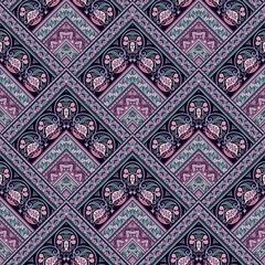 Vector nature patch pattern. Mosaic background