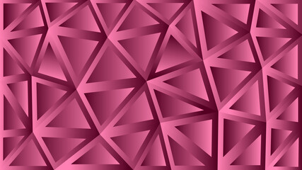 Seamless geometric pink 3d triangle. Pattern background.
