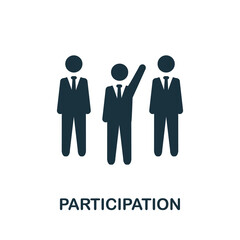 Participation icon. Simple element from business management collection. Creative Participation icon for web design, templates, infographics and more
