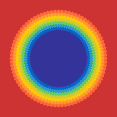 Obraz premium Circle Woven seamless pattern with rainbow gradient color