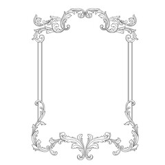 Classical baroque vector of vintage element for design. Decorative design element filigree calligraphy vector. You can use for wedding decoration of greeting card and laser cutting.