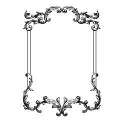 Classical baroque vector of vintage element for design. Decorative design element filigree calligraphy vector. You can use for wedding decoration of greeting card and laser cutting.